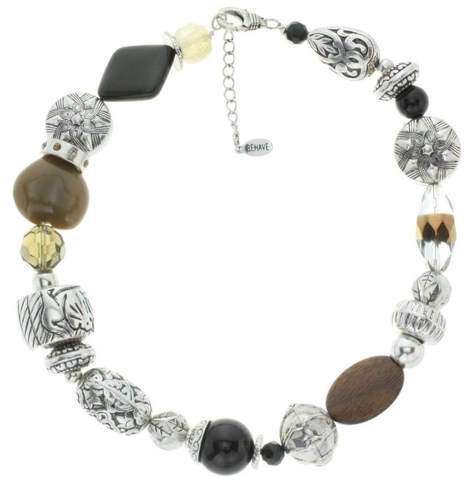 Behave ketting - Diverse kralen - Mode accessoires - Nikkelvrij - 44 cm