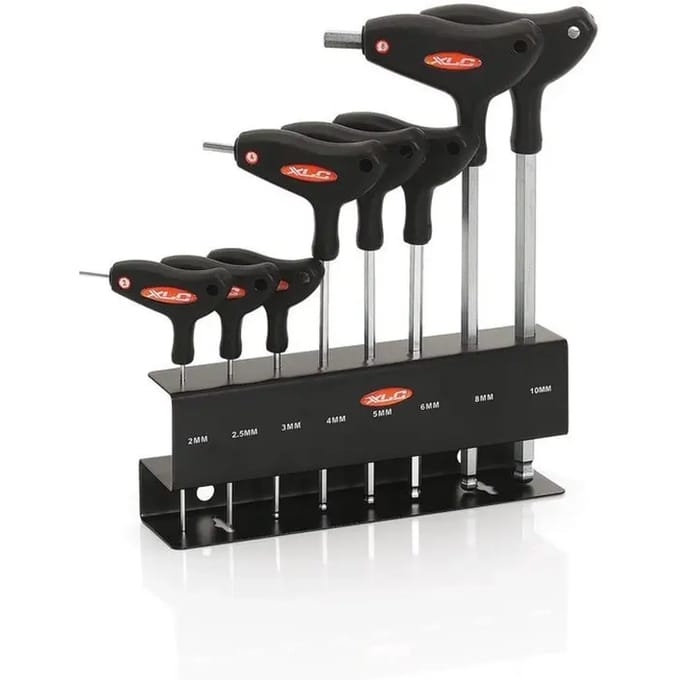 XLC TO-S32 Inbusset - T-Model - 2-10mm - 8 delig - Zwart/Rood