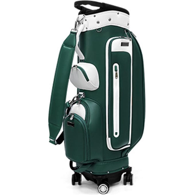 Wieltas Waterdicht PU Leer Vierwielontwerp Grote Capaciteit Golftas Groen groen