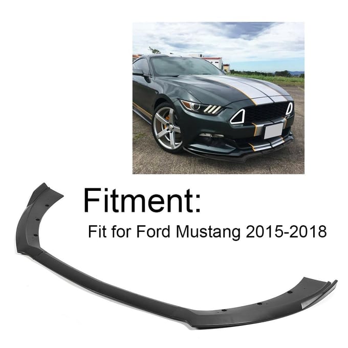 Voorbumper Onderste Splitter Spoiler Diffusers 3-delige Voorlipbeschermer Past voor Ford gray