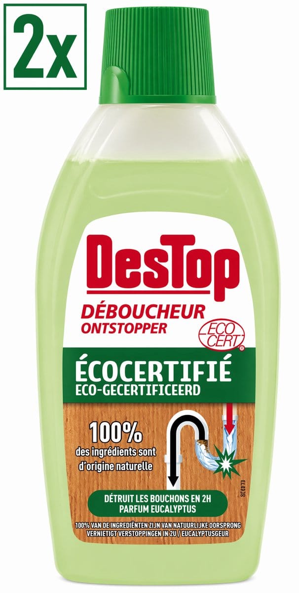 2 x Destop Biologische Onstopper - 500ml