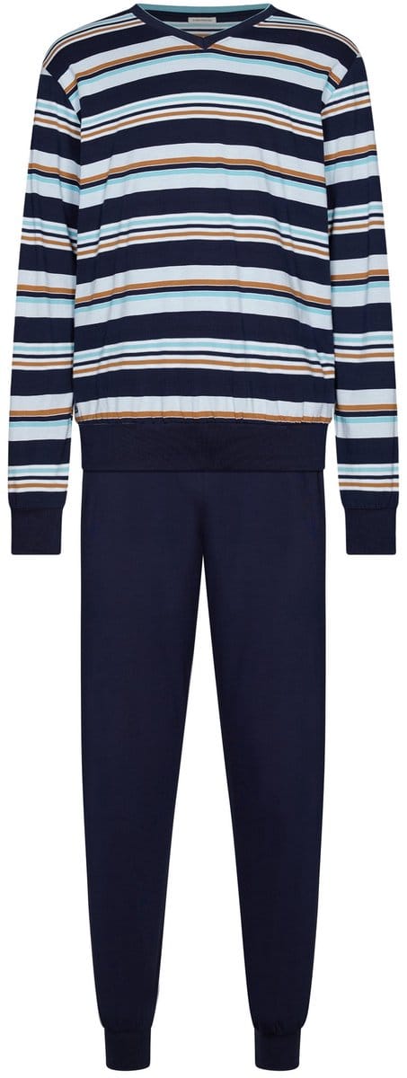 Pastunette - Pyjama - Stripes - Katoen - Blauw - Maat L