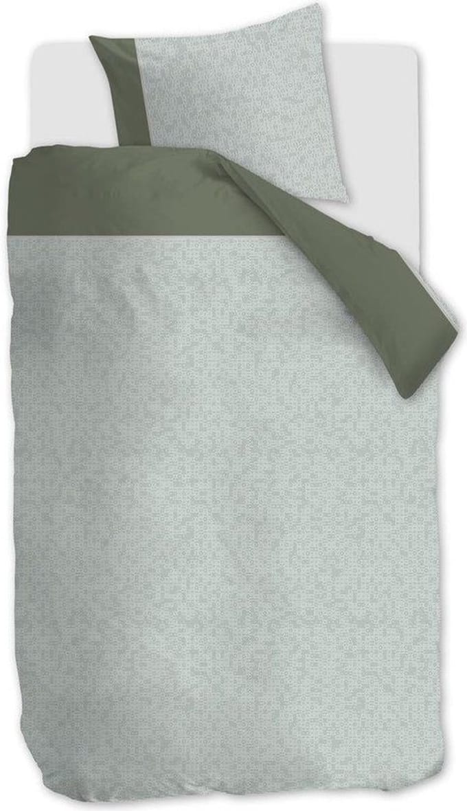 Silvana Laurel dekbedovertrek - Eenpersoons - 140x200/220 - Groen