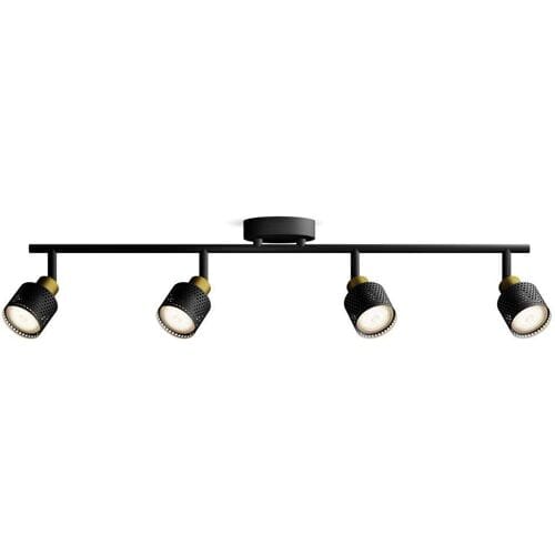 Philips Niall Spot - Plafondspot met vier lichtpunten - Zwart met goud design - GU10 LED fitting