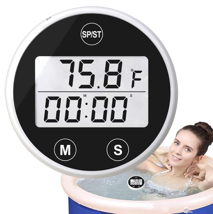 IJsbad Thermometer - Drijvende Meter - Water Temperatuur - Met Timer Alarm - 4 cm Diameter