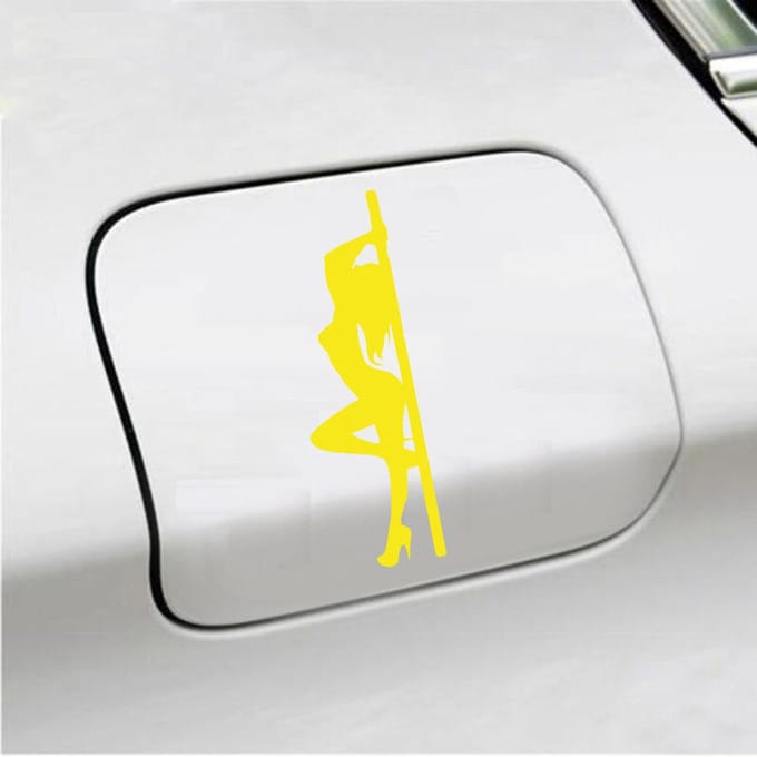 Bumpersticker - Paaldanseres - 16 X 5 - Geel