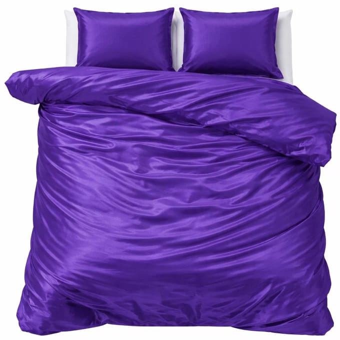 Decoware dekbedovertrek - glans satijn - Paars - 1-persoons - 140x220 + 60x70cm