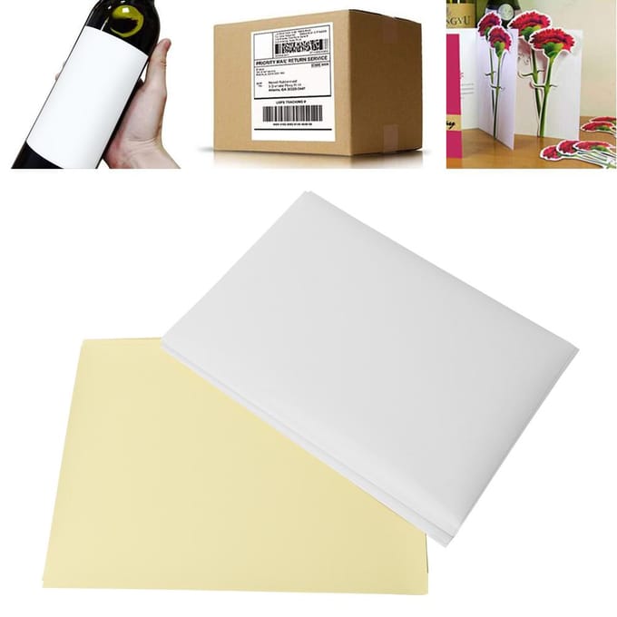100 Vel A4 Formaat Stickerpapier Bedrukbaar Zelfklevend Stickerpapier met Hoge Viscositeit white