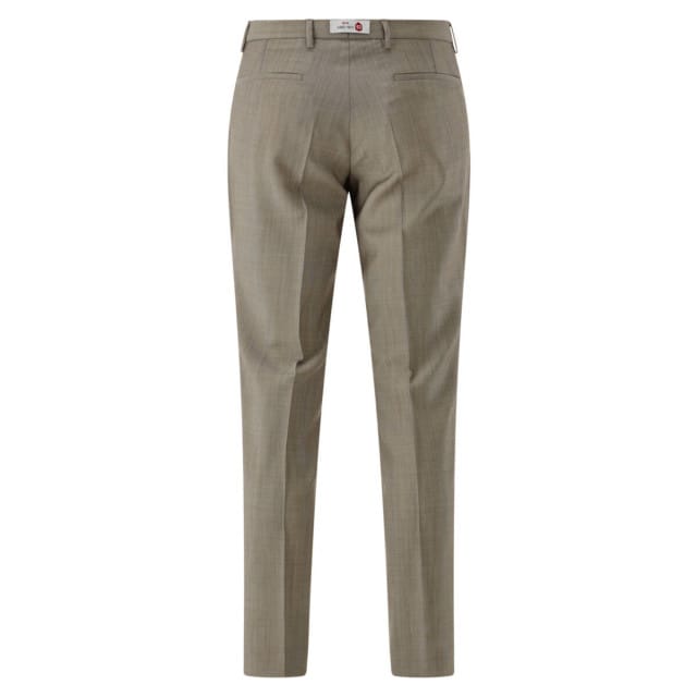 Pantalon van scheerwolmix met vouw model 'Pascal'