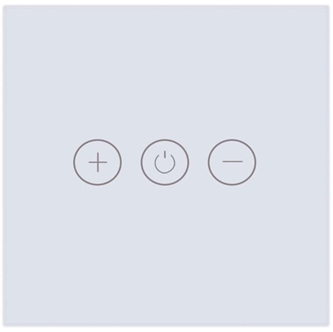 25021B Glass Touch Muurdimmer Wit | 5-150W