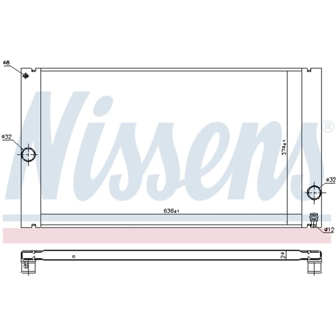 Radiator, motorkoeling NISSENS 65614