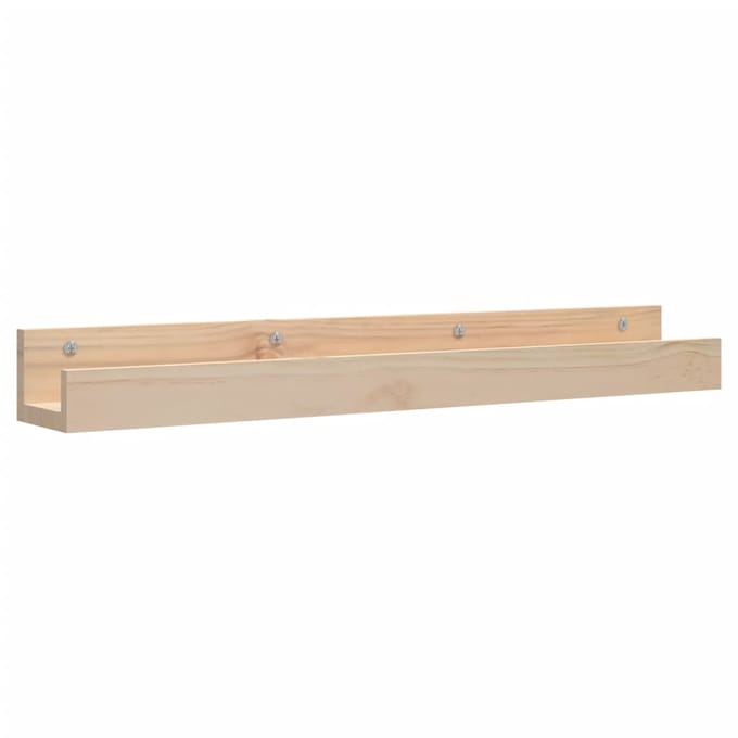 vidaXL - Wandschappen - 2 - st - 80x12x9 - cm - massief - grenenhout