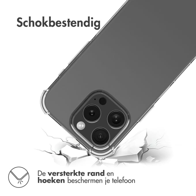 imoshion Hoesje - Geschikt voor Apple iPhone 16 Pro - Shockproof Case - Transparant