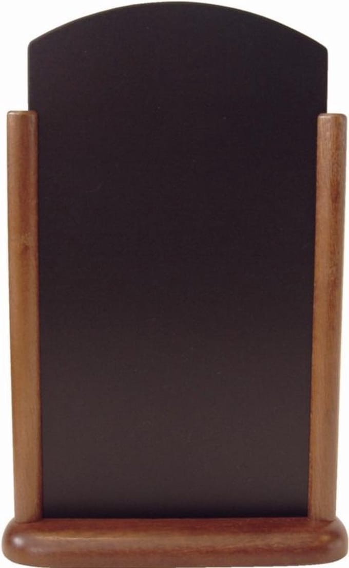 Tafel krijtbord 26x40 cm donker bruin top