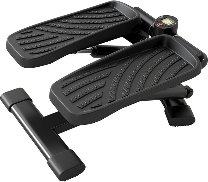 SPORTNOW Mini Stepper - Staal, ABS - 42x34x22cm - Zwart