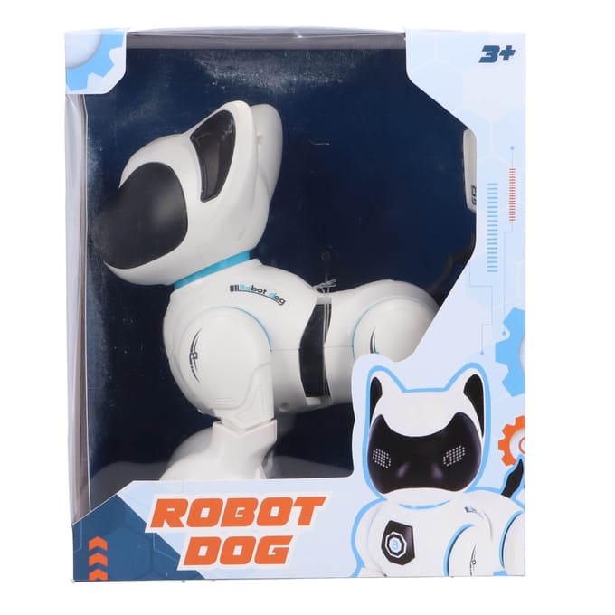 Robot Hond + Licht en Geluid Wit