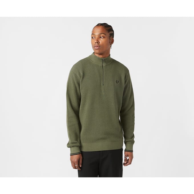 Trui Fred Perry Waffle Stitch Half ZipJumper