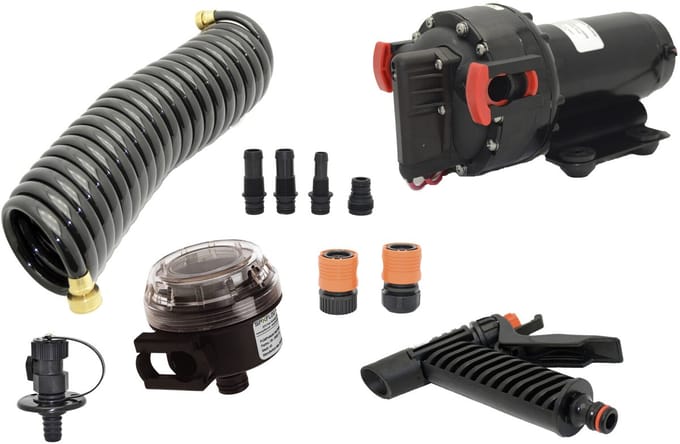 Johnson Aqua Jet 12V 5.2 Dekwaspomp set inclusief Schakelpaneel
