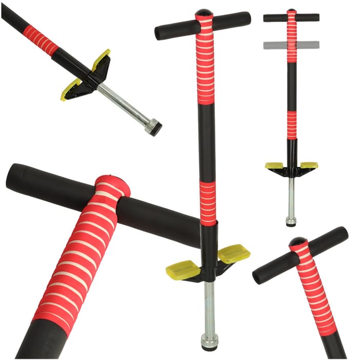 Springstok Kinderen - Pogostick - Stelten - Balanceerspeelgoed - Max 40kg - RVS - Rood