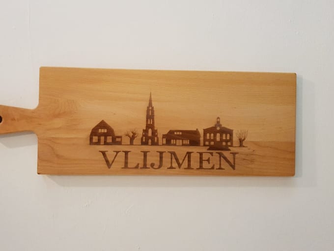 Borrelplank plattegrond Vlijmen 34 cm