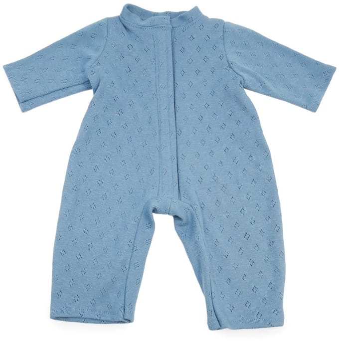 Asi poppenkleding - romper, zachtblauw, poppenoutfit polyester.