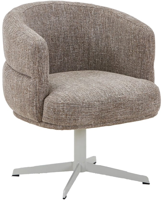 DÉJA Living Eetkamerstoel Coria - Taupe/Beige - Draaibaar - Set van 2