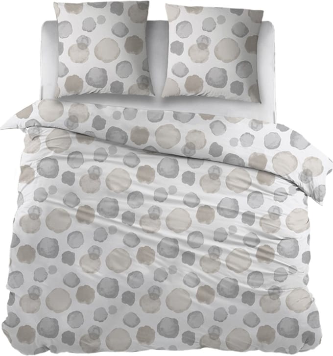 Snoozing Fraises Dekbedovertrek - Extra breed - 260x200/220 cm - Beige