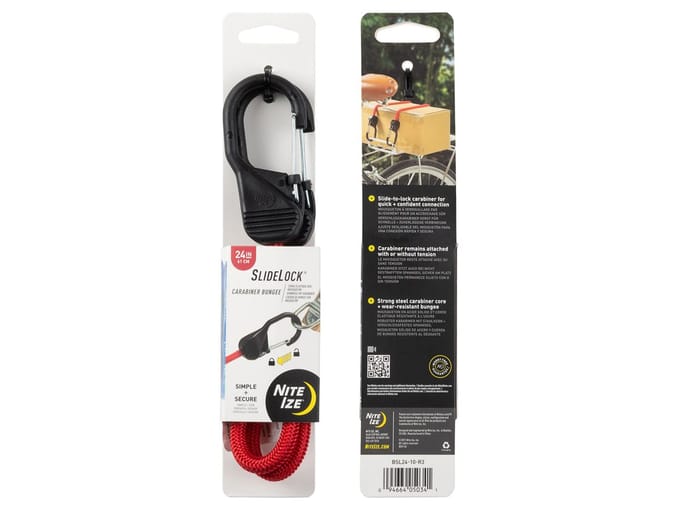 Nite-Ize Bungee Karabijnhaak Slidelock Rood S