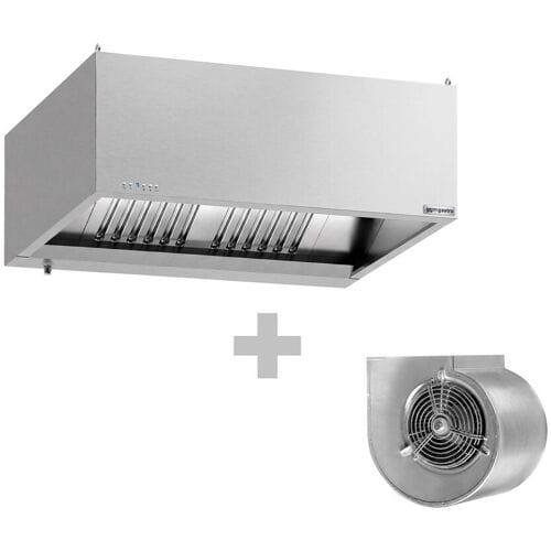 GGM Gastro Kastenhaube mit Motor - 1200mm - mit Regler, Filter & Lampe
