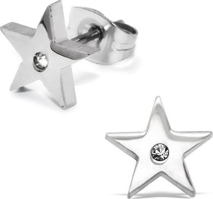 Amanto Oorbellen Briek - 316L Staal - Ster - Ø10mm