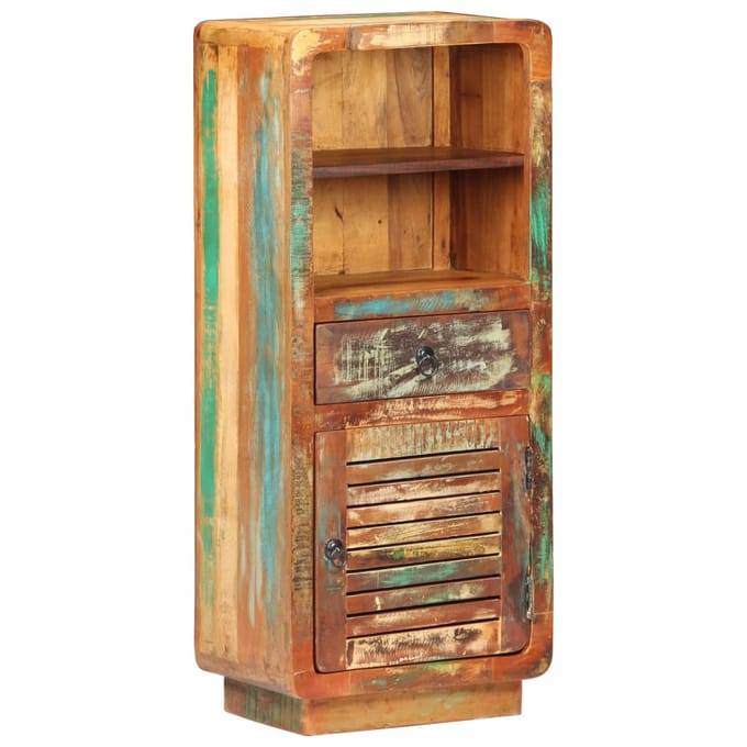 vidaXL - Hoge - kast - 45x32x110 - cm - massief - gerecycled - hout