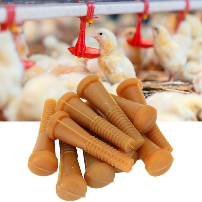 10 STUKS Rubber Veehouderij Pluimvee Ontharingsstaaf Machine voor Kip Eend Gans AccessoireDraad beige