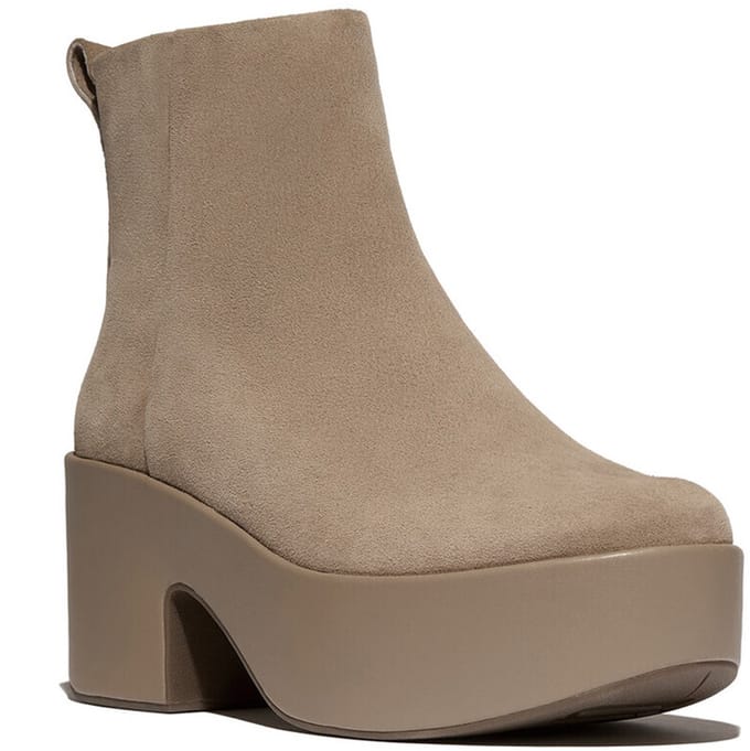FitFlop Platfforms Suede Heeled Ankle Boots - Maat 38