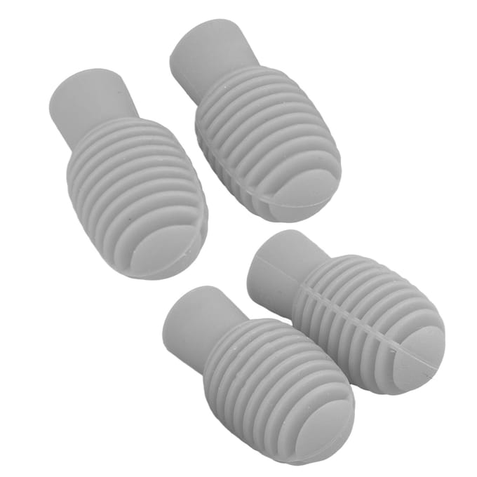 4 Pièces Baguette Silencieuse Embout Silicone Baguette Amortisseur Maillet Sourdine Embout Accessoire Instrument Gris gray