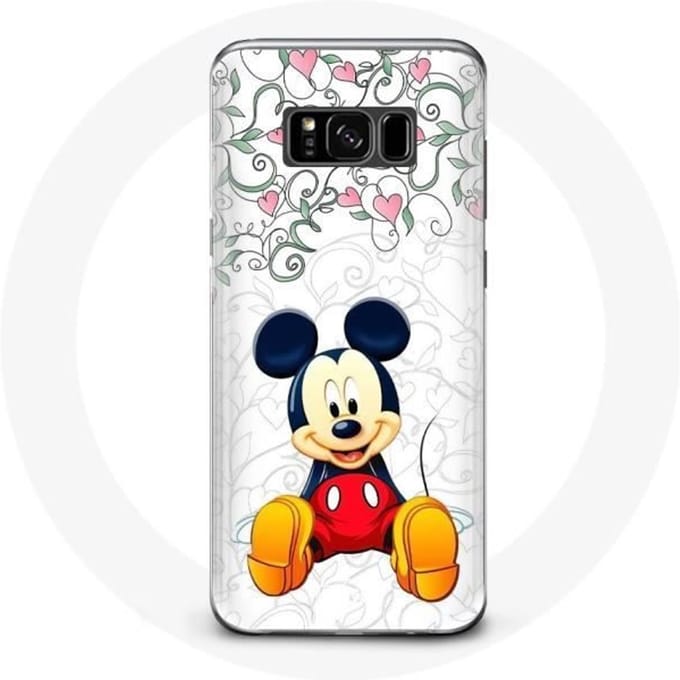 Hoesje voor Samsung Galaxy S8 Mickey Mouse Bloemen Harten