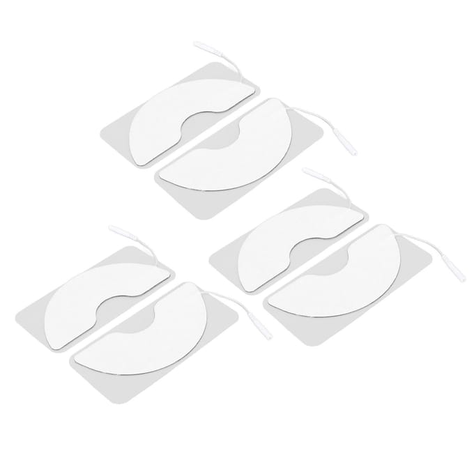 6 stuks Elektrode Pleisters Herbruikbare Borst Elektrode Pleisters Zelfklevend Spierstimulator Elektroden white