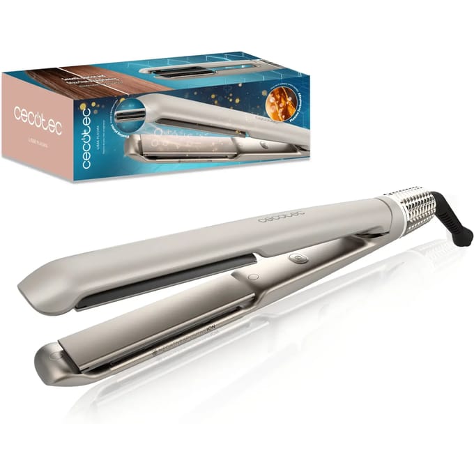 Cecotec Plancha de Pelo Estrecha Lisse Plasma. 45W, Revestimiento de Cerámica, Tecnología Plasma, Placas Flotantes 3D