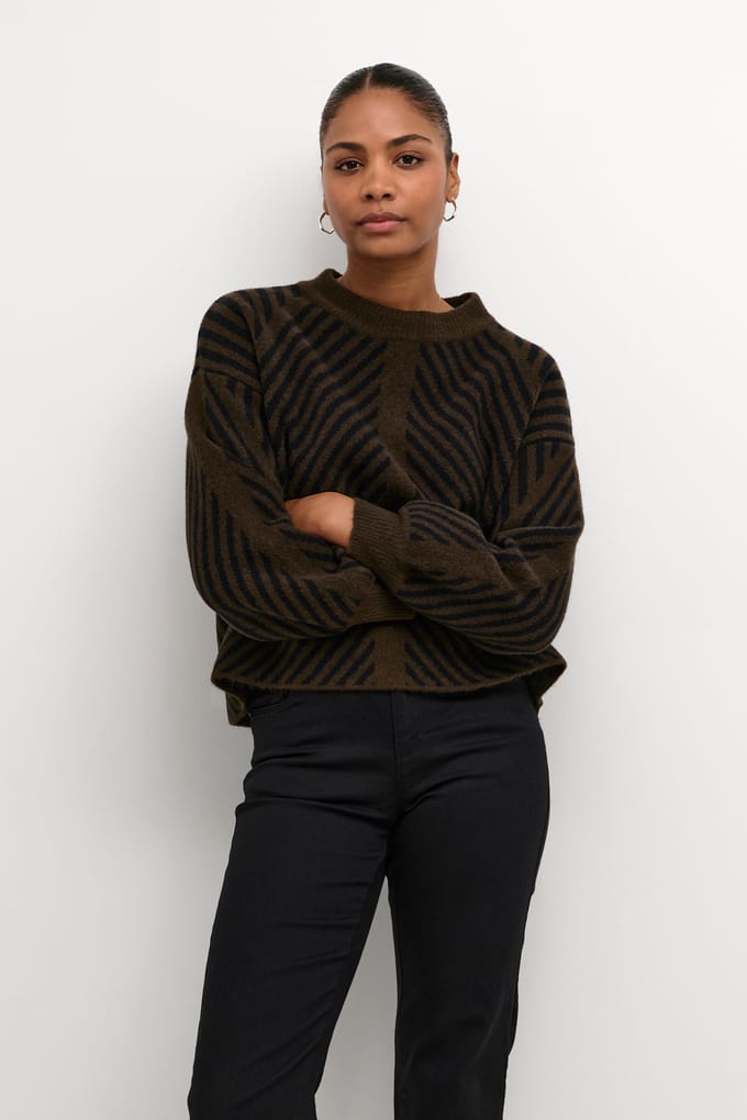 Pullover Regular fit black brown