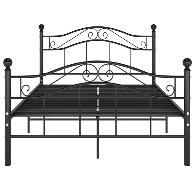 vidaXL - Bedframe - metaal - zwart - 120x200 - cm