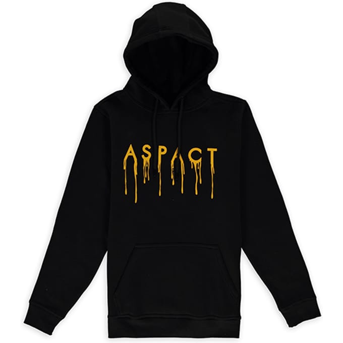 ASPACT Dripping Hoodie Black Taglia: XL | Felpe con cappuccio Outlet | Unisex | Nero
