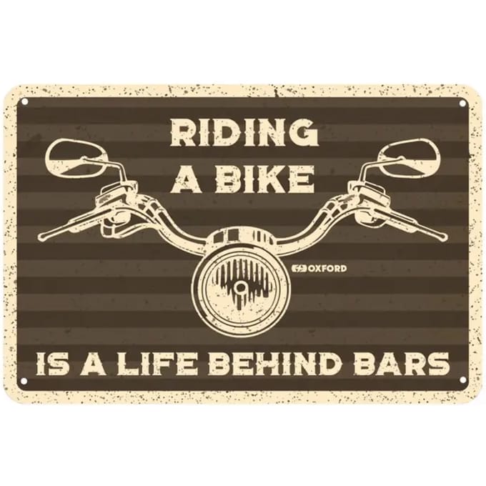 Garage metalen plaat Oxford Riding A Bike