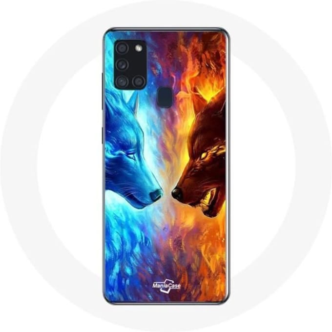 Samsung Galaxy A21S ijs- en vuurwolf-hoesje