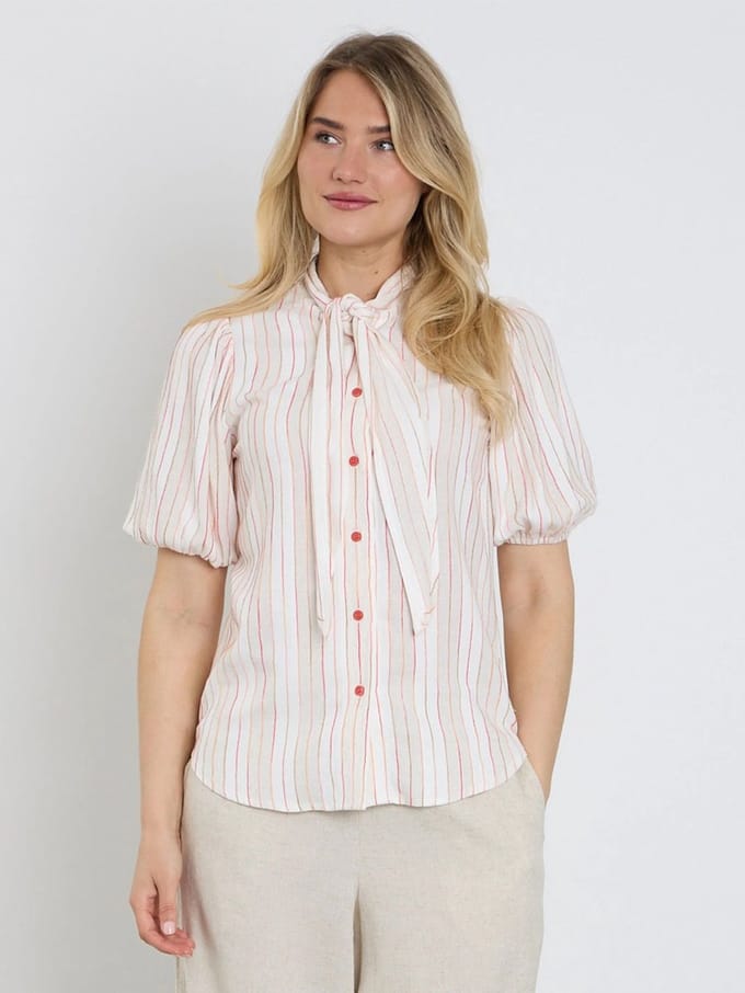 Elvira Collections Blouse siny ecru dessin