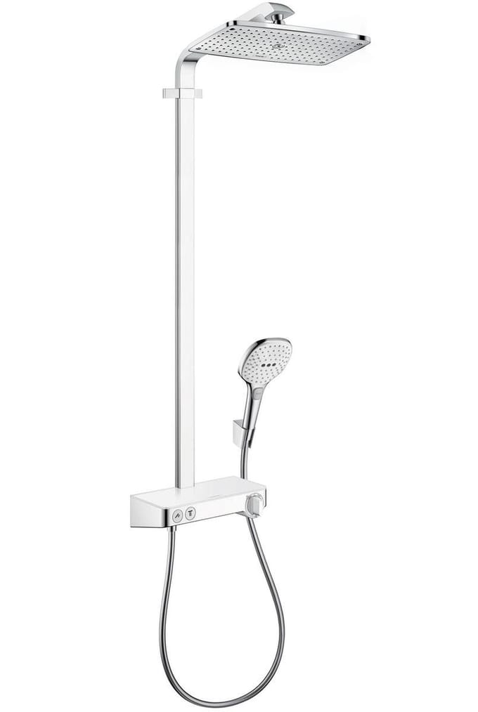 hansgrohe Raindance E showerpipe 360 1jet met ShowerTablet Select 300 wit/chroom