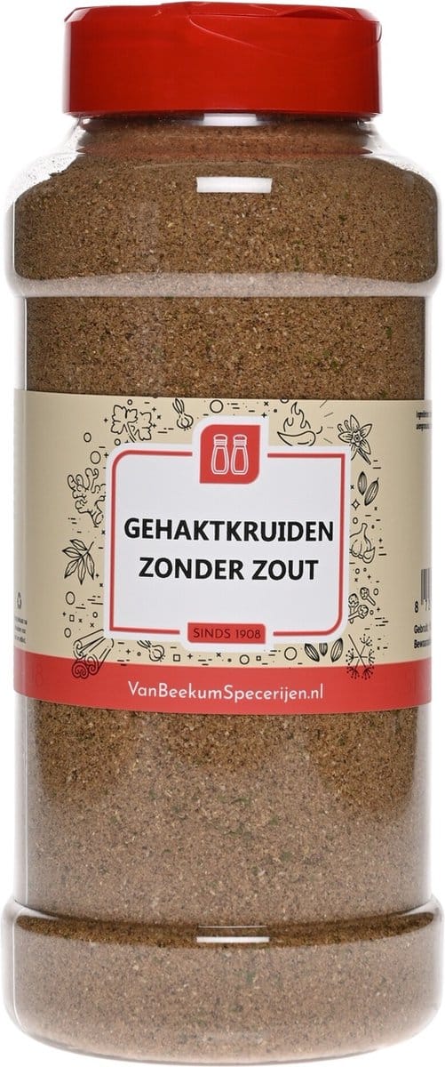 Van Beekum Specerijen - Gehaktkruiden Zonder Zout - Strooibus 420 Gram