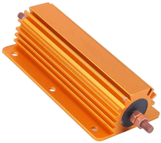 200W Weerstand - Aluminium Behuizing - Industriële Stroomvoorziening - Efficiënte Warmteafvoer - 4 Ohm - Aluminium