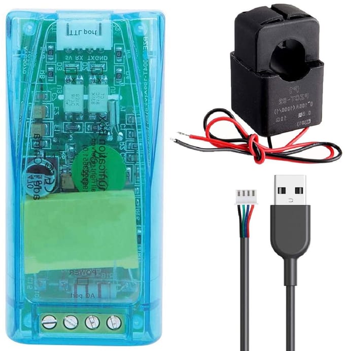 Stroommeter Module - Spanningsmeter Ampèremeter - Energie Verbruik Meten - Met TTL Interface - 100 A - Blauw