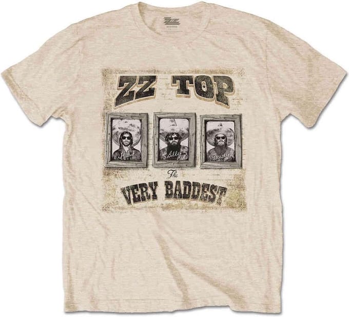 ZZ Top - Very Baddest Heren T-shirt - S - Creme
