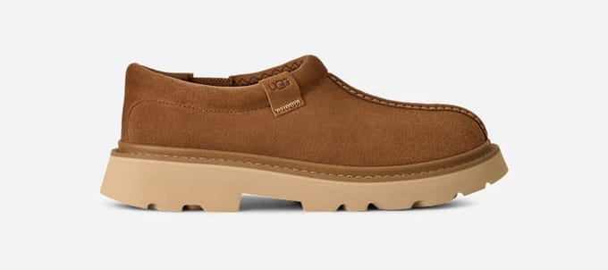 UGG® Tasman Lug in Brown, Size 6, Suede/Polyester/Wool
