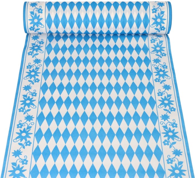 1x Tafellopers Airlaid 24 m x 40 cm Beiers blauw